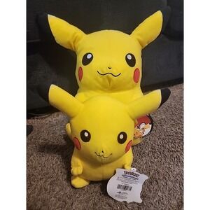 Set Of 2 Pokemon‎ Pikachu Plush 2020 Toy Factory Model #313X000
